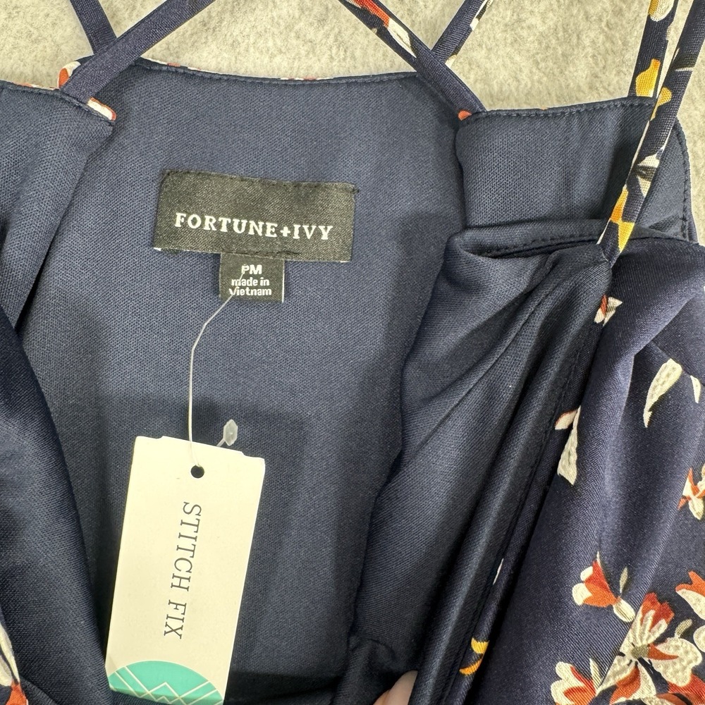 Fortune + Ivy Reign Floral Skater Dress Womens PM Navy NWT Stitch Fix - Picture 11 of 15